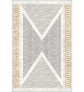 Eliana Home Baskılı, Yıkanabilir Kaymaz Taban Salon Halısı LNA1569-HT170 100x150 cm (Sarı)