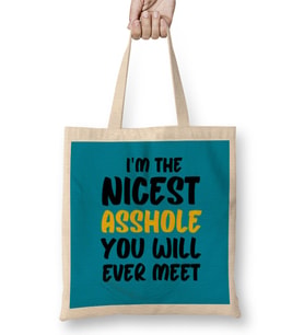 Sarcasm Funny Comment Quotes Gift - Sarcastic Women And Men Humorous Saying Bez Çanta Uzun Saplı