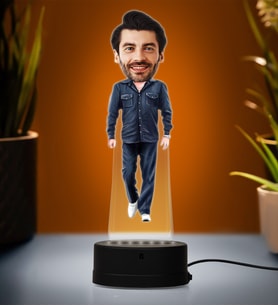 Doğum Günü Hediyesi,Sevgiliye Hediye, Kişiye Özel Fotoğraflı En Yakışıklı Baba Karikatür 3D Led Lamba (Beyaz)
