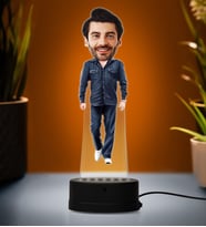 Doğum Günü Hediyesi,Sevgiliye Hediye, Kişiye Özel Fotoğraflı En Yakışıklı Baba Karikatür 3D Led Lamba (Beyaz)