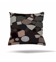 Çiçek Ağaç Kilim Etnik Desen Gizli Fermuarlı Yastık Kılıfı Kırlent Kılıfı Koltuk Yastık Kılıfı  (Antrasit)