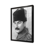 Atatürk Genç Subay Yılları Çerçeveli Cam Tablo