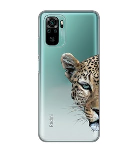 Redmi Note 10/Note 10S Uyumlu Kaplan Desenli Şeffaf Telefon Kılıfı