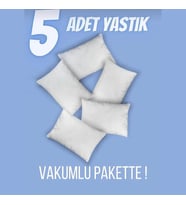 Miabella Home 5 Adet Antialerjik Slikon Yastık 50x70 1000gr (Beyaz)