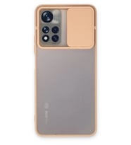Pilelistore   Xiaomi Redmi Note 11 Pro Plus 5G Kılıf Palm Buzlu Kamera Sürgülü Silikon - Pembe