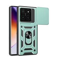 Mi 14T Kılıf Pars Lens Yüzüklü Silikon - Yeşil