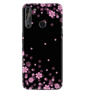 Casper Via X20 Kılıf Resimli Desenli Baskılı Silikon Kılıf Black flowers 1391