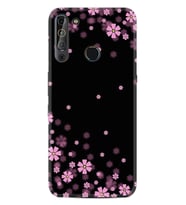 Casper Via X20 Kılıf Resimli Desenli Baskılı Silikon Kılıf Black flowers 1391