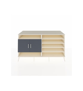 Kronos Konsol 7 Raflı 2 Kapaklı 176x59x99 Aytaşı-Antrasit/Çam