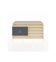 Kronos Konsol 7 Raflı 2 Kapaklı 176x59x99 Aytaşı-Antrasit/Çam