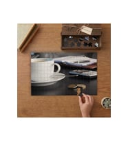 Çalışma Masası - Kahve Tasarımı 240 parça Ahşap Puzzle Ahşap Kutuda MP01601
