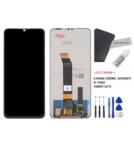 Tkgz - Xiaomi Redmi NOTE 11E Uyumlu Lcd Ekran Dokunmatik -A- Kalite + B-7000 + TAMİR SETİ