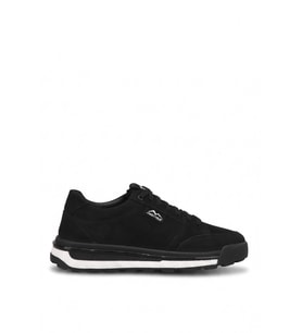 Elit ERLESR62152 Erkek Hakiki Nubuk Deri Klasik Sneaker Siyah