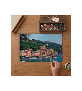 İtalya Renkli Evler - Manzara Tasarımı 240 parça Ahşap Puzzle Ahşap Kutuda MP01410