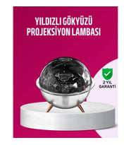 Mey İthalat® Uzay Temalı Projeksiyonlu Nemlendirici USB Güçlü Gece Lambası