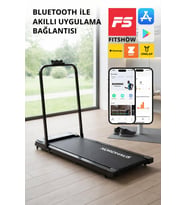 Katlanabilir Yürüyüş ve Koşu Bandı  Bluetooth Akıllı Uygulama, FitShow, Sessiz Motor