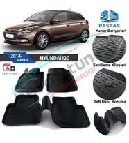 Hyundai İ20 Havuzlu 3D Paspas Niken Siyah 2015-2018