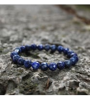 Lapis Lazuli Doğaltaş 8 mm  Faset Kesim Bileklik