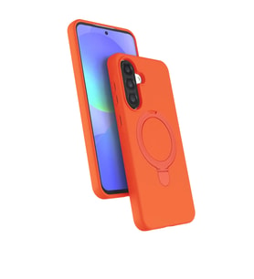Galaxy A56 Regal Magsafe Standlı Kapak - Turuncu iPhone 17 Pro