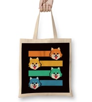 Retro Pomeranian Owner Dog Lover Puppy Fans Paw Animal Bez Çanta Uzun Saplı