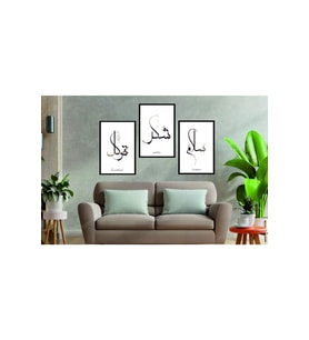 Salon Tablo Dekoratif Retro Mdf Tablo ( Çerçeve Görünümlü )