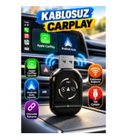 Otomatik Eşleşmeli Kablosuz CarPlay ve Android Auto Adaptörü