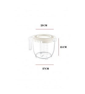 2200 Ml Mikser Kabı Beyaz & Ölçü Kabı & Saklama Kabı