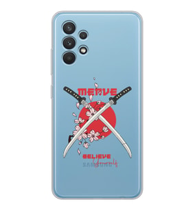 Samsung Sakura Sword Tasarımlı Şeffaf Telefon Kılıfı