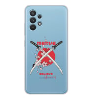 Samsung Sakura Sword Tasarımlı Şeffaf Telefon Kılıfı