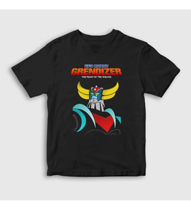 Presmono Unisex Çocuk Siyah Poster Ufo Robot Grendizer Goldorak T-Shirt 471859tt