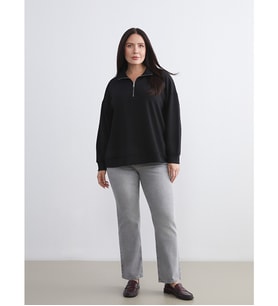 LCW Jeans Gri Mom Fit Kadın Jean Pantolon