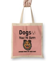 Funny Dog Lover Gift For Women Men Bez Çanta Uzun Saplı