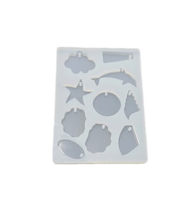 Epoksi Silikon Kalıp Onlu Kalıp Balık Ve Yıldızlı 15X10.5 CM E294