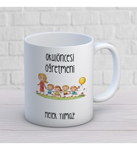 Kişiye Özel Meslek Okul Öncesi Öğretmeni Hediyelik Kupa Bardak 1 Adet