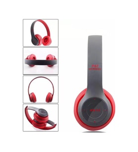 Kablosuz Bluetooth Kulaklık - P47 Modeli, Yüksek Ses Kalitesi, Rahat Kullanım, Şık Tasarım Kırmızı