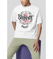 Slipknot Maggot Müzik Grubu Baskılı Unisex Oversize Tişört