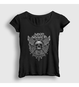 Presmono Kadın Siyah Axes Amon Amarth T-Shirt 8792tt