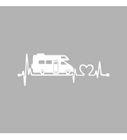 Ritim Karavan Sticker Siyah 20x10 CM (Beyaz)