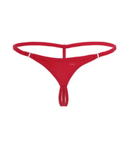 Ağı Açık Büyük Beden Fantazi İç Giyim Kırmızı Fantezi G String  İç Çamaşırı