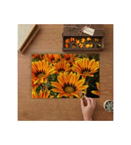 Turuncu Gazanyalar Tasarımı 240 parça Ahşap Puzzle Ahşap Kutuda MP04569