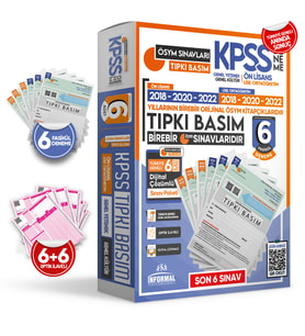 2024 KPSS Ön Lisans -Ortaöğretim 6lı Çıkmış Soru Tıpkı Basım Türkiye Geneli D. Ç