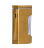 Çift Torch Pürmüz Gold-Gümüş Metal Puro Çakmağı - TR7899