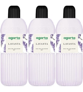Agarta Kolonya 400 ML Lavanta 80 Derece Pet Şişe (3 Lü Set)