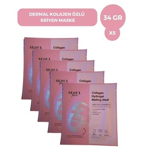 Seoulface Kolajen Hydrojel Şeffaflaşan Eriyen Maske 34g 5 Adet