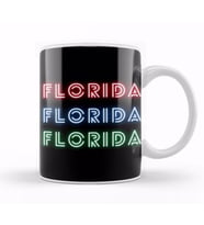 Florida Love  Vintage Retro Rainbow Kupa Bardak Porselen