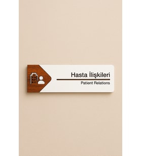 Lucena Hasta İlişkileri Ofis Oda Kapı İsimliği Yönlendirme Tabelası Levhası Kişiselleştirilebilir