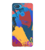 Xiaomi Mi 8 Lite Uyumlu Kapak Brushstroke Tasarımlı Şeffaf Silikon Kılıf