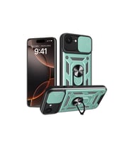 Apple İphone 16e Kılıf Pars Lens Yüzüklü Silikon - Yeşil