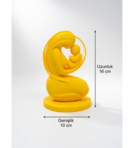 MYCRAFT3D Modern Anne & Bebek Biblo – Minimal Tasarım Dekoratif Obje Hediyelik Anneler Günü Hediyesi