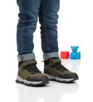 Cool Haki Gri Cırtlı Kaymaz Unisex Cırtlı Çocuk Bot Doruk P (Haki-Gri)
